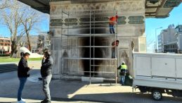 Yakılan Tarihi Tophane &Ccedil;eşmesi, Vakıflar Genel M&uuml;d&uuml;rl&uuml;ğ&uuml; tarafından bakıma alındı