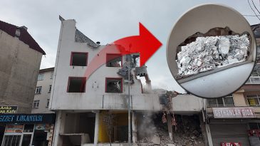 Yıkım Sırasında Bitişik Binadaki Dairenin Yatak Odasının Duvarı Yıkıldı