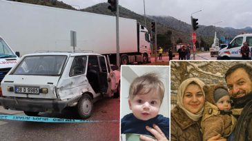 10 aylık bebeğin kahreden &ouml;l&uuml;m&uuml;! Feci kazada annesinin kucağından yola savrulup TIR'ın altında kaldı