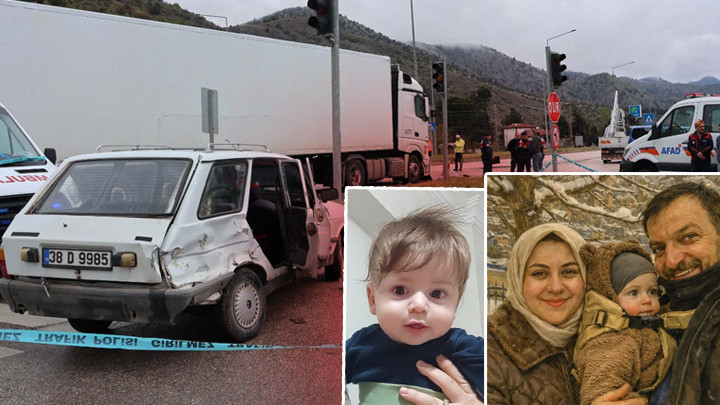 10 aylık bebeğin kahreden &ouml;l&uuml;m&uuml;! Feci kazada annesinin kucağından yola savrulup TIR'ın altında kaldı