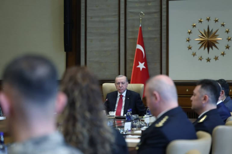 Cumhurbaşkanlığı Külliyesi'nde kabul töreni