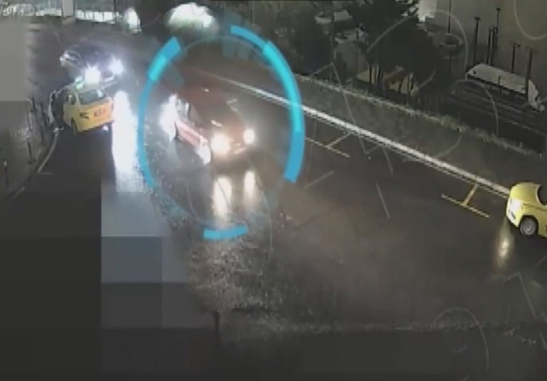 Saldırı anına ait güvenlik kamerası görüntüsü