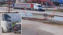 Amasya&rsquo;da Y&uuml;rekleri Ağza Getiren Kaza: TIR, Otomobili &Ouml;n&uuml;ne Katıp Metrelerce S&uuml;r&uuml;kledi