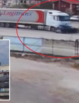 Amasya&rsquo;da Y&uuml;rekleri Ağza Getiren Kaza: TIR, Otomobili &Ouml;n&uuml;ne Katıp Metrelerce S&uuml;r&uuml;kledi
