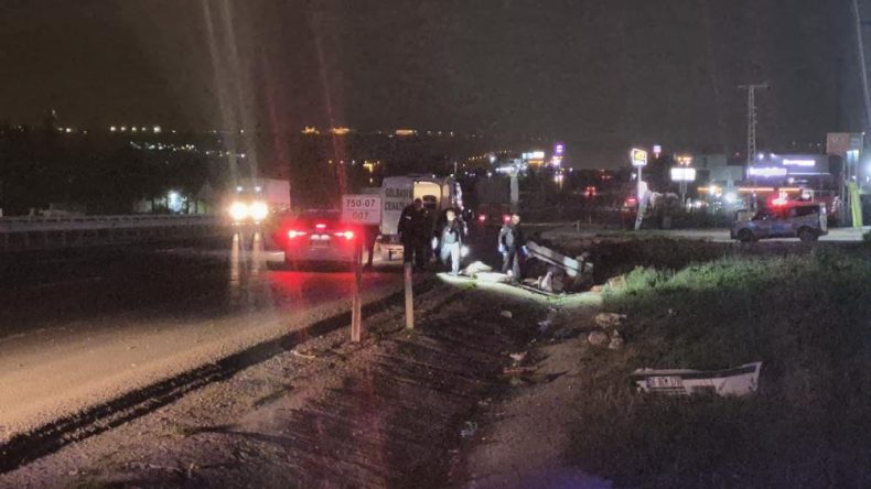 Ankara'da kontrol&uuml; kaybeden ara&ccedil; takla attı: 1 &ouml;l&uuml;, 2 yaralı