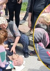 Antalya&rsquo;da vicdanları sızlatan kaza! &Ouml;ğrenci servisi g&ouml;rme engelli bireye &ccedil;arptı: Eşini yerde g&ouml;ren yaşlı kadın fenalaştı!