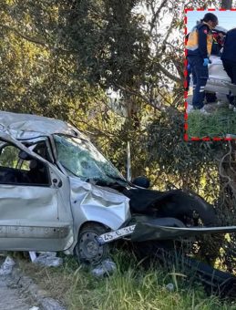 Aydın&rsquo;da korkutan kaza! Otomobil taklalar atarak metrelerce savruldu: Yaralılar var!