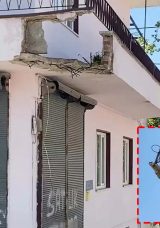 Aydın&rsquo;da y&uuml;rekler ağza geldi! Evin balkonu &ccedil;&ouml;kt&uuml;: Baba ve engelli oğlu yaralandı!