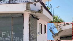 Aydın&rsquo;da y&uuml;rekler ağza geldi! Evin balkonu &ccedil;&ouml;kt&uuml;: Baba ve engelli oğlu yaralandı!