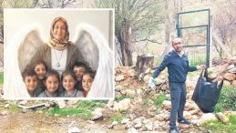 Ayla &ouml;ğretmen i&ccedil;in doğayı temizledi