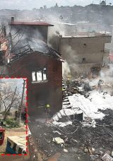 Balıkesir&rsquo;de korkutan yangın! Alevler &ccedil;&ouml;p evi sardı: İtfaiye zehirli gaz y&uuml;z&uuml;nden zor anlar yaşadı!