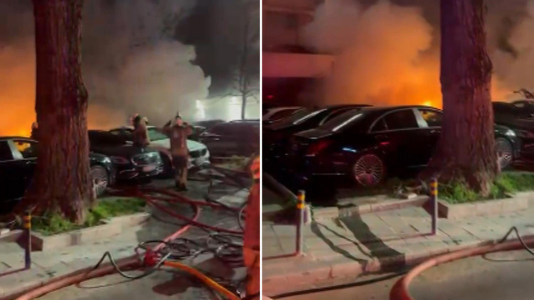 Beşiktaş'ta 15 lüks araç yandı! Kundaklama şüphesi