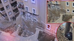 Bursa'da 7 Katlı Binada B&uuml;y&uuml;k Panik: İstinat Duvarı &Ccedil;&ouml;kt&uuml;!