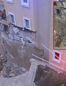 Bursa'da 7 Katlı Binada B&uuml;y&uuml;k Panik: İstinat Duvarı &Ccedil;&ouml;kt&uuml;!