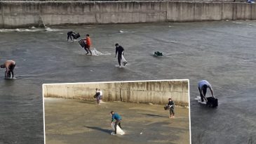 &Ccedil;izmelerle Suya Girdiler: &Ccedil;uval ve Kasalarla Balık Topladılar!