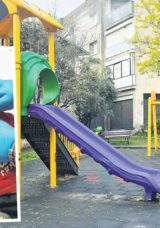 &Ccedil;ocuk parkında dehşeti yaşattı