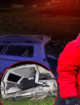 Cizre-İdil Yolunda Feci Kaza: U&ccedil;uruma Yuvarlanan Ara&ccedil; Hurdaya D&ouml;nd&uuml;, 1 &Ouml;l&uuml;