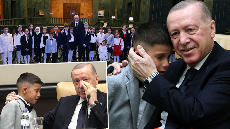 Cumhurbaşkanı Erdoğan K&uuml;lliye'de &ccedil;ocuklarla bir araya geldi: Beştepe'de duygusal anlar…