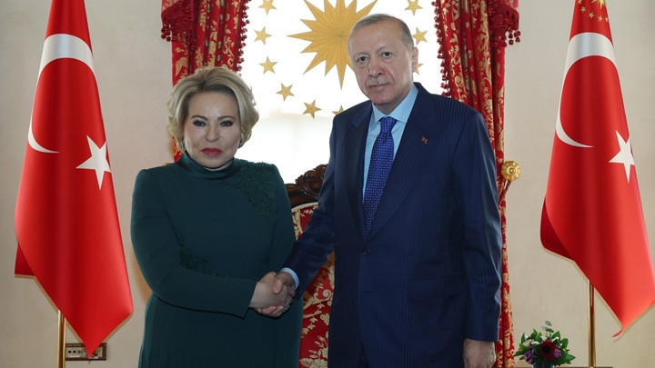 Cumhurbaşkanı Erdoğan, Rusya Federasyon Konseyi Başkanı'nı kabul etti