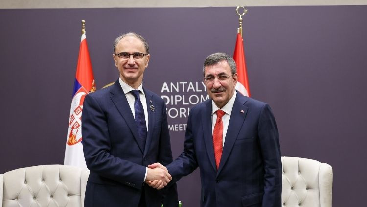 Cumhurbaşkanı Yardımcısı Yılmaz&rsquo;dan Antalya&rsquo;da diplomatik temaslar