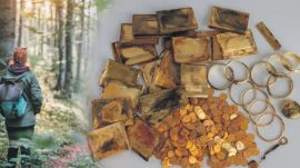 Dağda Y&uuml;r&uuml;rken Hazine Buldular