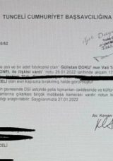 D&ouml;nemin baro başkanına bırakılan G&uuml;listan notu dosyaya girdi