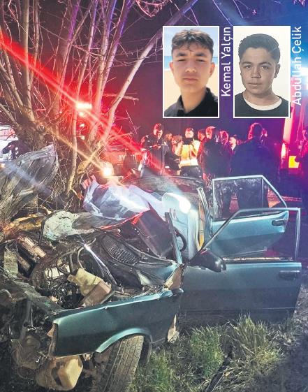 Kaza sonrası araç görüntüsü