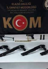 Elazığ&rsquo;da ka&ccedil;ak silah operasyonu: 8 ruhsatsız silah ele ge&ccedil;irildi, 1 tutuklama