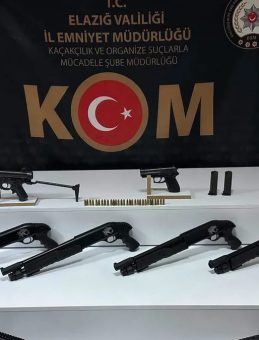 Elazığ&rsquo;da ka&ccedil;ak silah operasyonu: 8 ruhsatsız silah ele ge&ccedil;irildi, 1 tutuklama