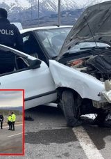 Erzincan&rsquo;da Feci Kaza! Kontrolden &Ccedil;ıkan Ara&ccedil; Korkuluklara Ok Gibi Saplandı: Yaralılar Var!
