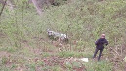 Fındık bah&ccedil;esine devrilen otomobilin s&uuml;r&uuml;c&uuml;s&uuml; hayatını kaybetti