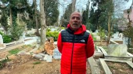 Fırtına tarihi mezarlıkta ağa&ccedil; devirdi! Mezarlara zarar verdi&hellip; İBB ilgisiz kaldı