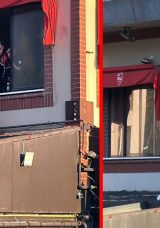 G&uuml;l&uuml;p eğlenirken az daha canından oluyordu: 3. Kattan alt katın terasına d&uuml;şt&uuml;! Her şey saniyeler i&ccedil;inde oldu