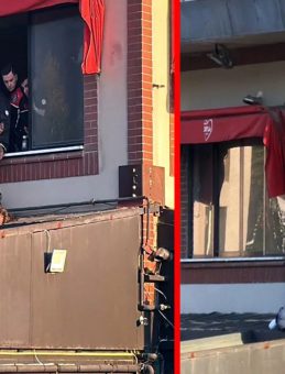 G&uuml;l&uuml;p eğlenirken az daha canından oluyordu: 3. Kattan alt katın terasına d&uuml;şt&uuml;! Her şey saniyeler i&ccedil;inde oldu