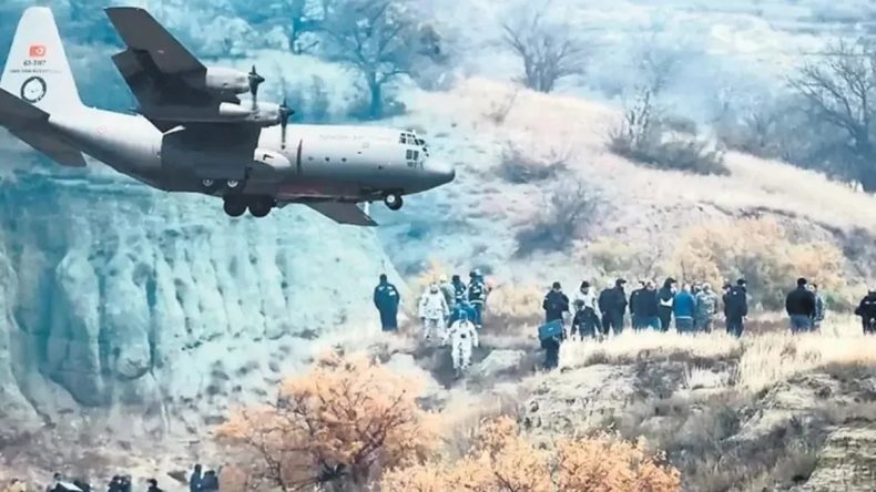 G&uuml;rcistan-Azerbaycan sınırında d&uuml;şen T&uuml;rk askeri kargo u&ccedil;ağında dış m&uuml;dahale izine rastlanmadı