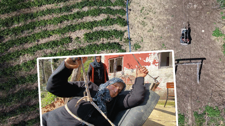 İpe bağlı hayat! 20 yıldır &ccedil;elik telli teleferikle evine ulaşıyor… 'Korkuyorum ama ne yapayım'