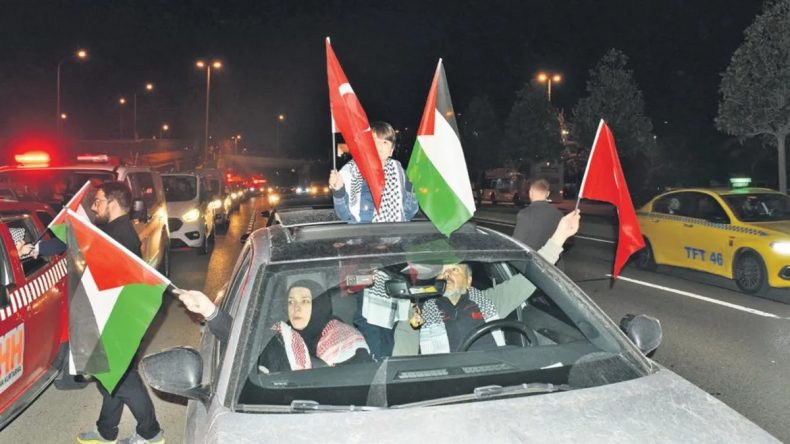 İsrail&rsquo;in İdam Yasasına Konvoylu Protesto