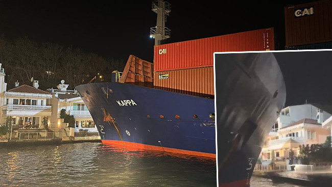 İstanbul Boğazı'nda konteyner gemisi yalıya metreler kala durmuştu: Yalının sahibi belli oldu