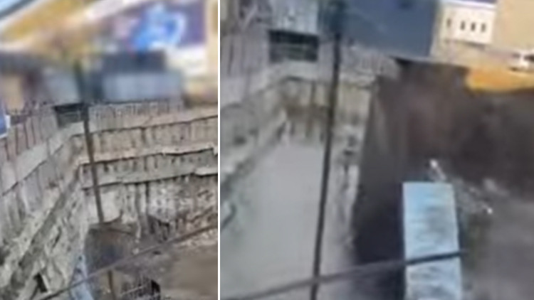 Kadık&ouml;y'de İstinat Duvarı &Ccedil;&ouml;kt&uuml;