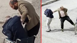 Kahramanmaraş&rsquo;ta y&uuml;rek sızlatan g&ouml;r&uuml;nt&uuml;ler! Vidansız evlat tekerlekli sandalyedeki babasını b&ouml;yle darbetti: Huzurevinde kalmak istiyorum