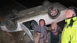 Kırıkkale&rsquo;de Akılalmaz Kaza: Taklalar Atan Otomobilin S&uuml;r&uuml;c&uuml;s&uuml; Ka&ccedil;tı, Yaşlı &Ccedil;ift Dakikalarca Dil D&ouml;kt&uuml;!