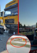 Konya&rsquo;da TIR Faciası! Otomobili Metrelerce S&uuml;r&uuml;kledi!