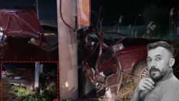 K&uuml;tahya&rsquo;da Acı Kaza! Otomobil Beton Direğe Ok Gibi Saplandı: S&uuml;r&uuml;c&uuml; Hayatını Kaybetti!