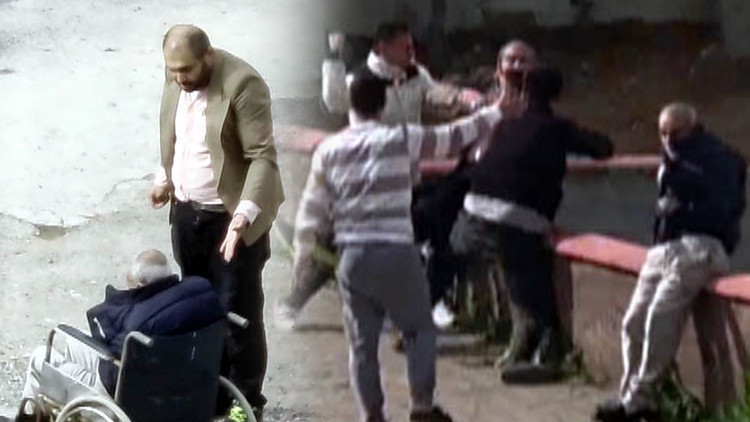 Mahallenin gen&ccedil;leri g&ouml;r&uuml;nce dayanamadı: Tekme tokat d&ouml;vd&uuml;ler