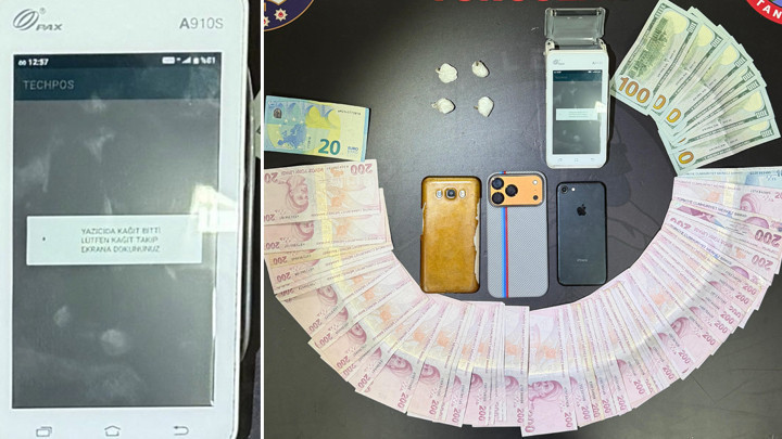 Maslak'ta takside 'Kağıt bitti' yazan POS cihazında kokain bulundu! 3 kişi g&ouml;zaltına alındı