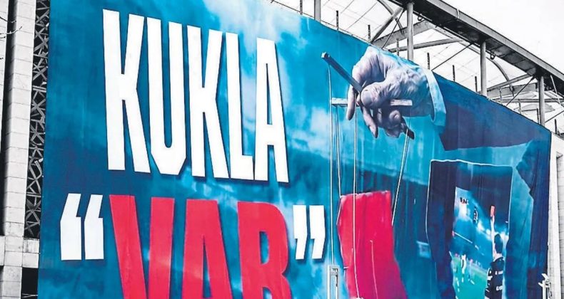 MHK&rsquo;ye pankartlı tepki: Kukla var!