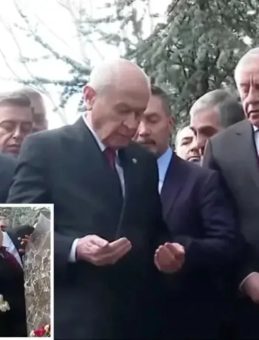 MHP Genel Başkanı Bahçeli, Alparslan Türkeş'in Kabrini Ziyaret Etti