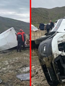 Muş'ta Yolcu Minib&uuml;s&uuml; Dere Yatağına Yuvarlandı: 16 Yaralı!