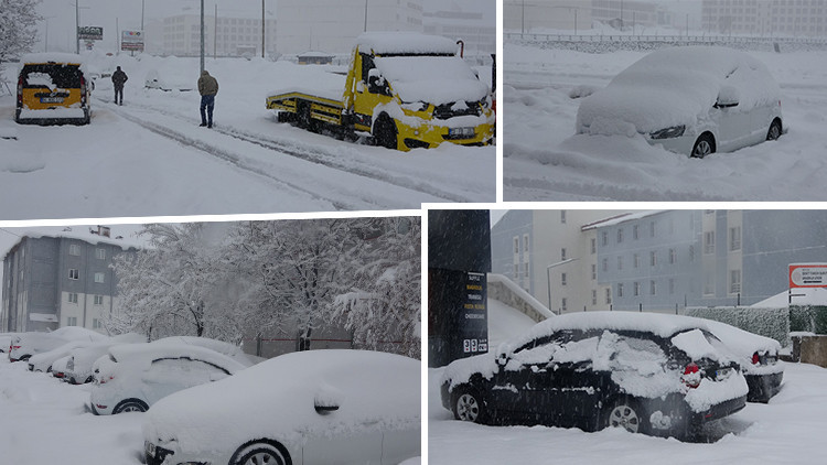 Nisan ayında kardan yollar kapandı! Kentte 4 g&uuml;nd&uuml;r aralıksız yağıyor