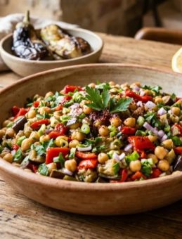 Nohutlu K&ouml;z Patlıcan Salatası!